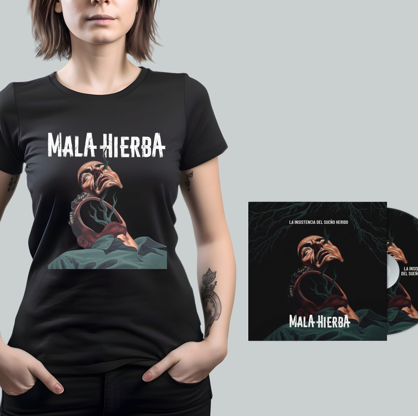 Pack "La insistencia del sueño herido" (CD + camiseta chica)